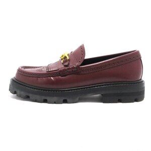 CELINE Margaret Loafers - Bordeaux Leather Women's Shoes 670-080625